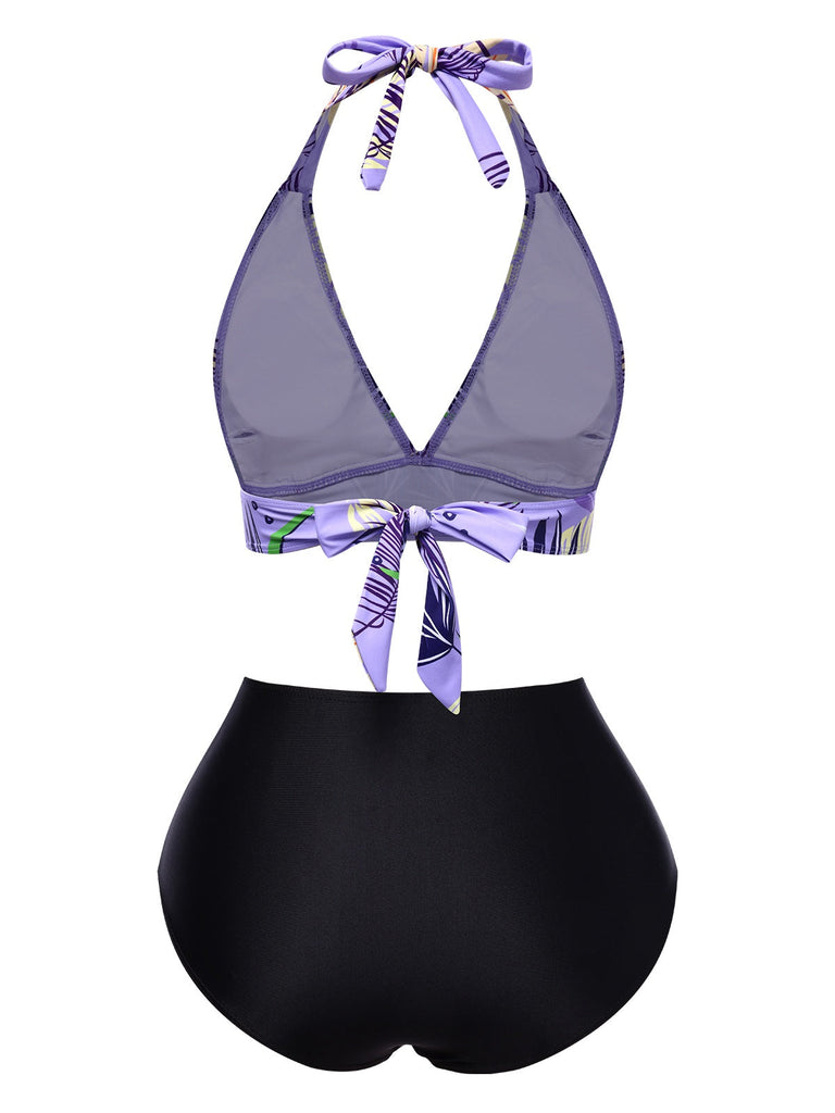 Costumi piante tropicali con lacci con viola anni '60