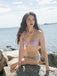 Bikini sirena conchiglia scollo all'americana lavanda anni '70
