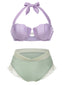 [Taglia Forti] Bikini conchiglia sirena lavanda anni '70
