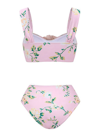 Costumi fiori 3D fatto a mano plissettato rosa anni '30