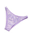 Set bikini a squame di pesce metallizzato lavanda anni '70