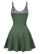 Abito da bagno con spalline a fiocco verde anni '30