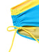 Set bikini patchwork con spalline sottili anni '50