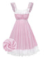 [Prevendita] Camicia da Notte Rosa Pallido Anni '50 in Pizzo con Fiocco e Tulle