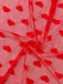 Camicia da notte a rete a cuore con spalline rosso anni '30