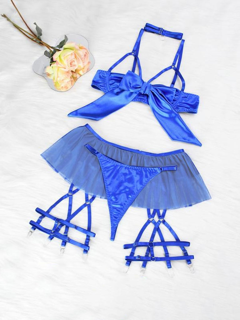 Pigiama patchwork con fiocco in rete anni '60