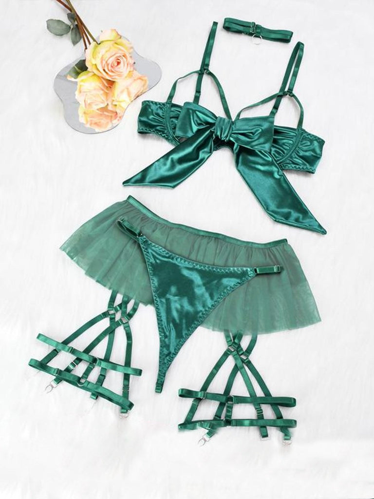 Pigiama patchwork con fiocco in rete anni '60