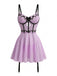 Lingerie Lavanda con Pizzo Ricamato e Giarrettiera Anni '60