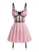 Lingerie Lavanda Anni '60 con Pizzo Ricamato e Giarrettiera