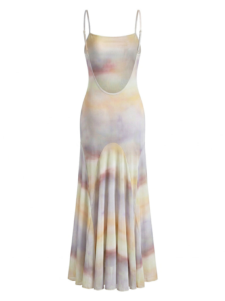 Camicia da Notte Lunga con Collana in Tulle Sfumato Anni '30 2