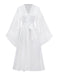 Vestaglia Bianca in Raso con Inserti in Pizzo Anni '50