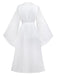 Vestaglia Bianca in Raso con Inserti in Pizzo Anni '50 2