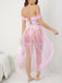 Set Pigiama Rosa Anni '60 Pizzo Fiori 3D con Scollo a Barca e Trasparente