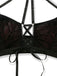Completo Lingerie Rosso e Nero Anni '80 Gotico Corto in Rete con Ragnatela e Scollo All'americana 8