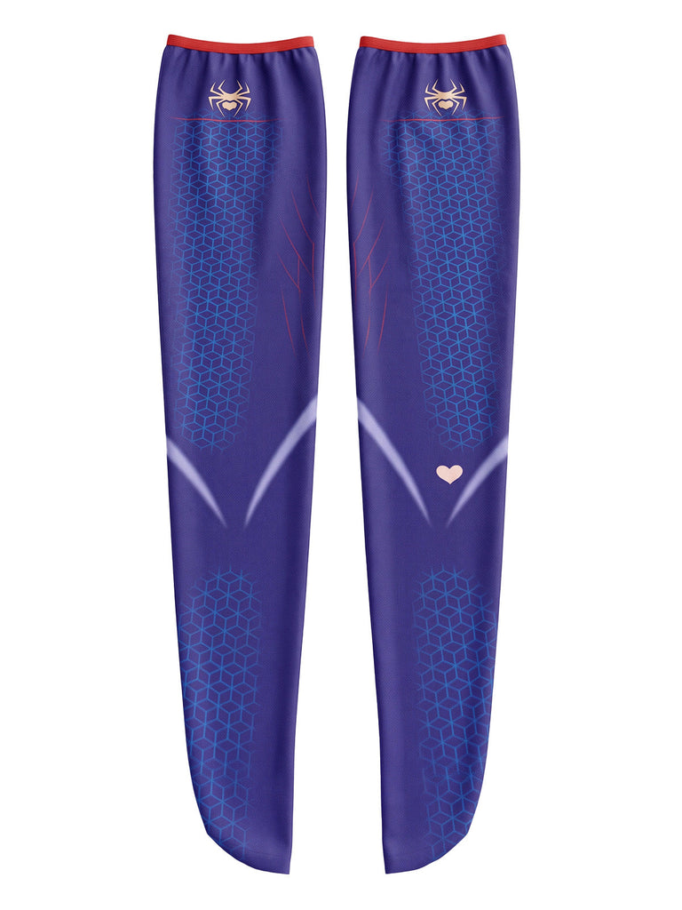 Pigiama Rosso e Blu Anni '80 Spider Web One Piece Pajama con Sleeves 3