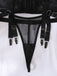 Set Lingerie Nero Anni '50 in Pizzo Trasparente con Reggicalze e Sottoveste 22