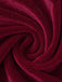 Camicia da Notte Bordeaux in Velluto con Scollo a V e Spalline Anni '30
