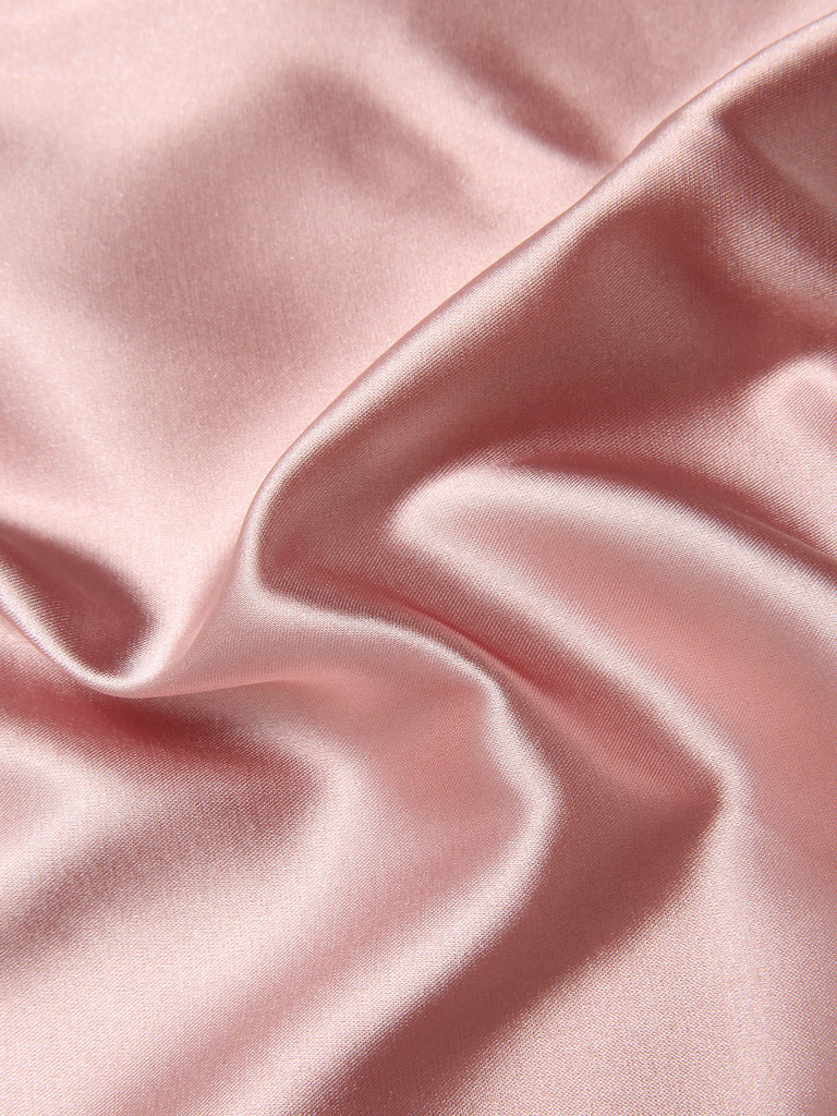 Pigiama in pizzo spalline sottili patchwork rosa anni '50