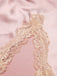 Pigiama in pizzo spalline sottili patchwork rosa anni '50