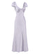 Camicia da notte in pizzo scollo a V profondo lavanda anni '30