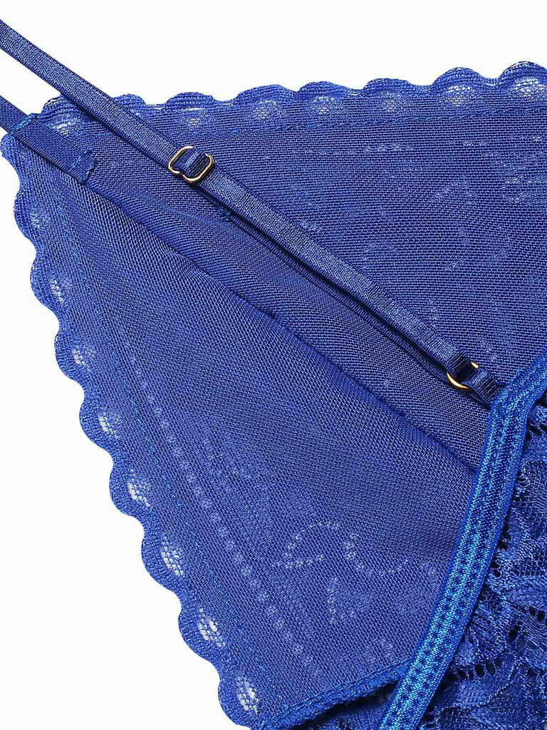 Camicia da notte in pizzo trasparente con spalline sottili anni '60