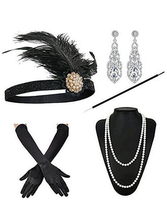 Set di accessori per costumi flapper anni '20