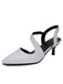 Professional pointed toe kitten heel shoes featuring subtle shimmer finish, ideal for modern workplace styling and business attire