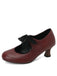 Scarpe-Mary-Jane-bordeaux-con-Pizzo-e-Fiocco-con-Tacco
