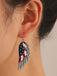 Silver Star Patriotic Drop Earrings 3