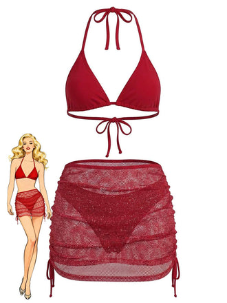 Set-Bikini-con-Scollo-All'americana-e-Copricostume-in-Crochet-Anni '40