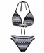 Set-Bikini-nero-Anni '70-Bohémien-Geometri-in-Maglia
