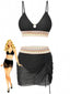 Set Tankini Anni '40 a Spina di Pesce in Rete Patchwork