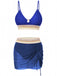 Set-Tankini-rosa-Anni '40-a-Spina-di-Pesce-in-Rete-Patchwork