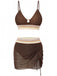Set-Tankini-marrone-Anni '40-a-Spina-di-Pesce-in-Rete-Patchwork