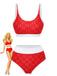 Set-tankini-anni '40-a-vita-alta-con-colorblock