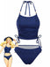 Set-tankini-blu-anni '80-perle-e-paillettes-con-scollo-all'americana 