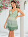 V-neck spaghetti strap dress front view perfect for summer occasions