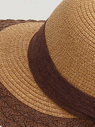 Cappello di Paglia da Sole Vintage Bicolore