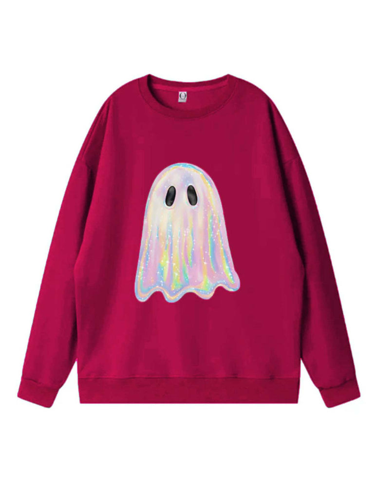 Felpa vintage con fantasma Halloween anni '80