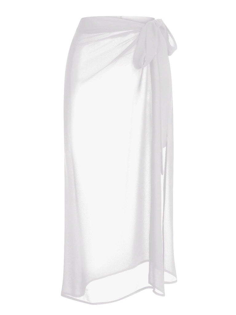 Copricostume in chiffon tinta unita protezione solare bordeaux anni '60