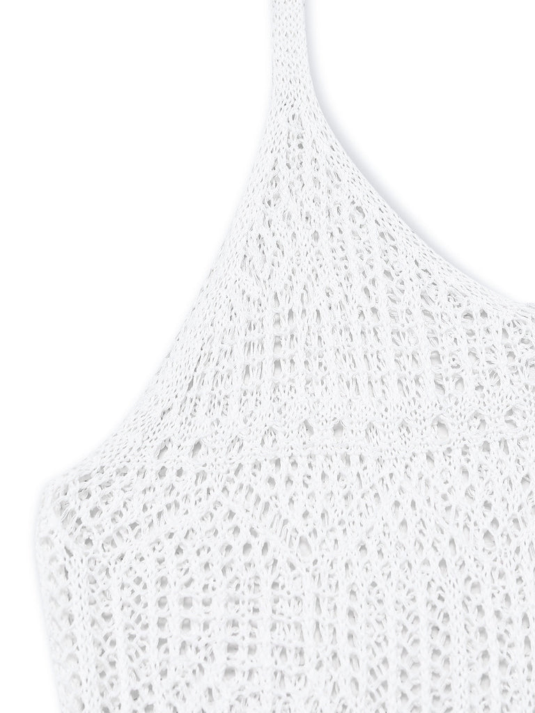 Copricostume Hollow U-Neck Side con Spacco Anni '80 4