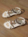 Sandali Bohémien Butterfly Heart con Perline con Strass Flat 3