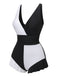 White ruffle one-piece swimsuit side view showcasing flattering silhouette for summer swimming