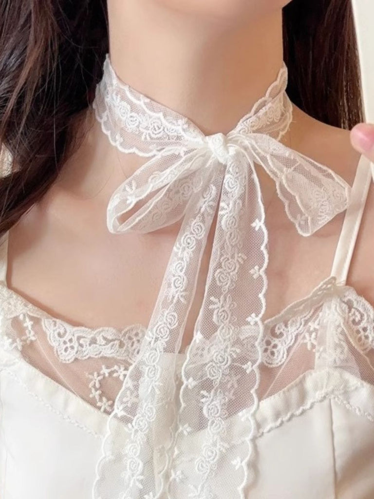 White Silk Scarf 6