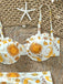 Set Bikini Floreale Tropicale con Allacciatura al Collo e Incrocio Anni '40 5