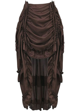 [Prevendita] Gonna gotica steampunk con orlo alto e basso anni '70