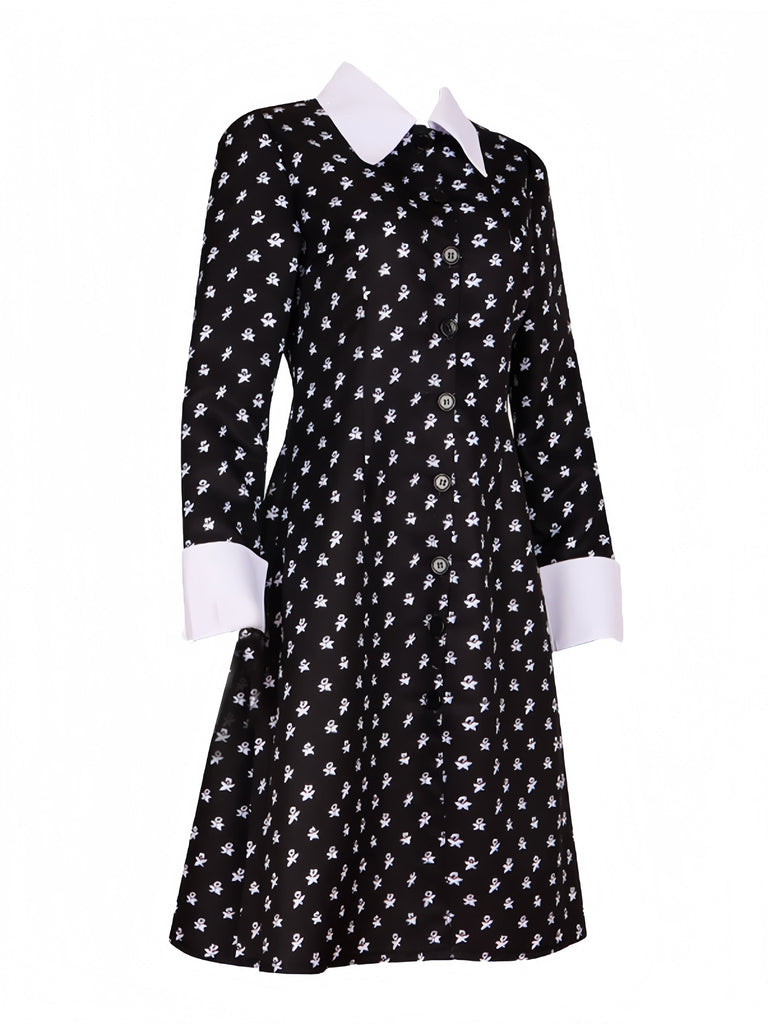 [Prevendita] Abito stile Mercoledì Addams nero anni '40