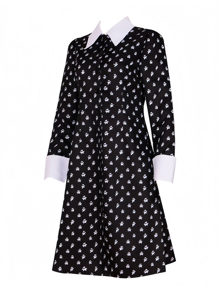 [Prevendita] Abito stile Mercoledì Addams nero anni '40