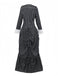 Completo a righe stile Nightmare Before Christmas nero anni '40