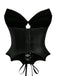 Corsetto gotico in pelle con ali di pipistrello nero anni '70